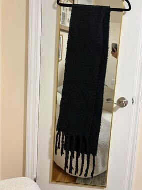 Black Fringe Scarf